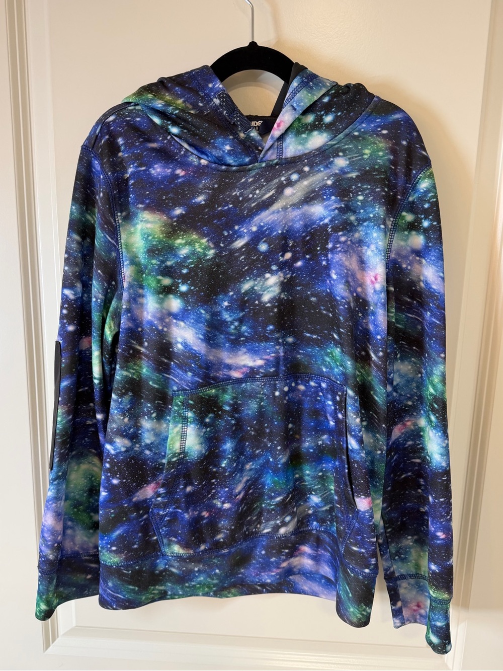 LANDS END Galaxy Print Pullover Hoodie Sweatshirt - Husky Fit